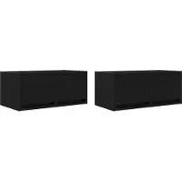 vidaXL Tv-kasten 60x31x25,5 cm spaanplaat zwart eikenkleurig