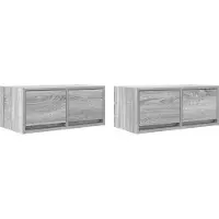 vidaXL Tv-meubelen 2 st 60x31x25,5 cm bewerkt hout grijs sonoma eiken