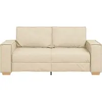 vidaXL 2-zitsbank Crème 180x78x84 cm Stof