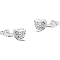 Karma Oorbellen Zirconia MAY Heart | Zilver