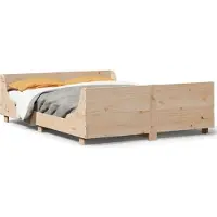 vidaXL Bedframe zonder matras massief grenenhout 140x190 cm