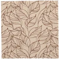Papstar 10x 20 Servetten 3-laags 1/4 vouw 33 cm x 33 cm natuur Shapes of Leaves gemaakt van gerecycled papier