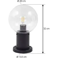 LINDBY Buitenverlichting , Dangan, dimbare, Zwart, Terras, Glas, Modern