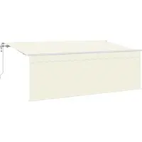 vidaXL Uitschuifbare luifel Crème 400 x 200 cm Polyester en Aluminium