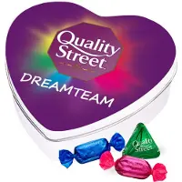 Quality Street Nestlé 160g "Dreamteam" - 11 smaken - Geschenkdoos hartje met bonbons en toffees - Chocolade cadeau - Chocolade mix in tinbox