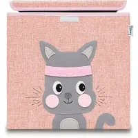 Lifeney Opbergdoos van stof voor kinderen "kat" met deksel, compatibel met Ikea Kallax