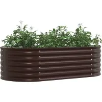 vidaXL Verhoogd bed Bruin 160 x 80 x 44 cm Staal