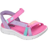 SKECHERS Sandalen 'Go Walk Flex' turquoise / sering / abrikoos / pink