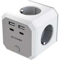 BlitzWolf Bw-ec2 8-in-1-stroomkubus 4xac/2 X Usb-a/2 X Usb-c