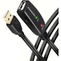 Axagon ADR-215 USB-kabel USB 2.0 USB-A bus, USB-A stekker 15 m Zwart Actief met signaalversterking