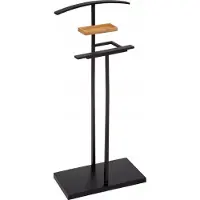 5 Five Bamboe Metalen Valetstand Badkamerplank - Zwart, 45 x 22 x 114 cm