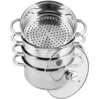 KINGHOFF stoompan KH-3322 - met deksel - 20 cm