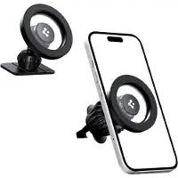 Spigen Magnetische Autohouder voor Telefoon, Zilver, MagSafe Compatibel