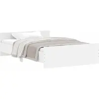 vidaXL Bedframe met hoofd- en voeteneinde wit 120x200 cm