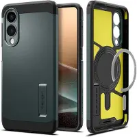 Spigen Tough Armor Backcover MagSafe voor de Samsung Galaxy S25 Edge - Abyss Green