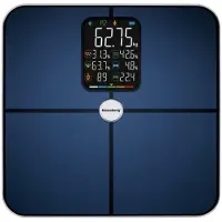 Klausberg KB-7940 Slimme Personenweegschaal – BIA Lichaamsanalyse – Bluetooth App – 180 kg – Donkerblauw – Vet%, Spiermassa, Hydratatie, BMI