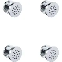 FortiFura Calvi zijdouche - 5cm - rond - 4 stuks - chroom SW1108835x4
