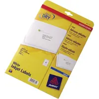 Avery Verzendetiketten voor inkjet J8173-25 Permanent klevend A4 Wit 99,1 x 57 mm 25 Vellen à 10 Etiketten