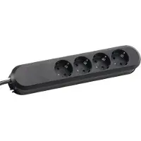 Bachmann SMART 4xCEE7/3 black power 1,5m CEE7/7