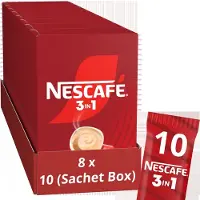 Nescafe 3in1 oploskoffie - 8 doosjes x 10 zakjes
