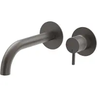 Xenz Duero Plus Inbouwwastafelkraan 26.5x19x17 Grafiet geborsteld PVD coating DP5881-71P