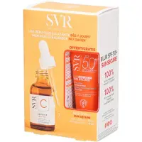 SVR Coffret Ampoule [C] Anti-Ox + Blur Spf50+ Sun Secure Zonder Parfum 15 ml gratis 1 St Set
