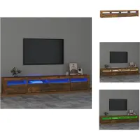 vidaXL Tv-kast - Tv-kasten - Tv-meubel - Tv-meubel Met LED-verlichting - Tv-meubel met LED-verlichting 240x35x40 cm gerookt eikenkleurig
