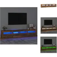 vidaXL Tv-kast - Tv-kasten - Tv-meubel - Tv-meubel Met LED-verlichting - Tv-meubel met LED-verlichting 210x35x40 cm gerookt eikenkleurig