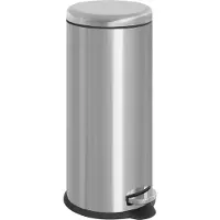 HOMCOM Pedaalemmer RVS zilver 30L