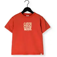 Your Wishes T-shirt oranje Jongens Stretchkatoen Ronde hals Tekst - maat 122