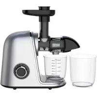Klausberg KB-7868 Slow Juicer – 150W | Cold Press | Groenten en Fruitpers – Met Pulpreservoir | Grijs | Stille Horizontale Juicer met 7-Traps Perssysteem