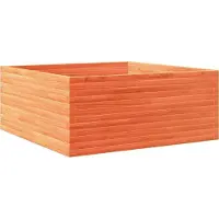 vidaXL Plantenbak 110x110x46 cm massief grenenhout wasbruin