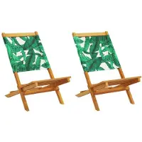 vidaXL Tuinstoelen 8 st inklapbaar stof en massief hout groen