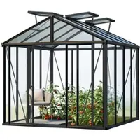 GFP 263 x 575 cm Tuinkas, standaard aluminium (natuur)