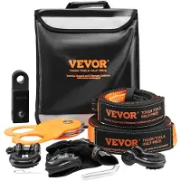 Vevor sleepkabel 3" x 364" lier bergingsset met 30.000 lb sleepriemen