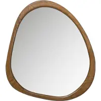 Woood Leif Spiegel - Hout - Naturel - 48x44x2