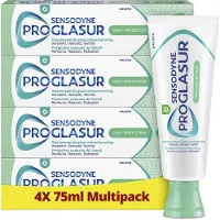 Sensodyne Proglasur Daily Protection - Tandpasta - Versterkt Tandglazuur - Beschermt Het Tandglazuur - Bevat Fluoride - Frisse Adem - Frisse Smaak - Voordeelverpakking 4 x 75ml