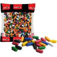Venco - Kleurendropstaafjes - 2x1 Kilo - Snoep - Drop - Staafjes