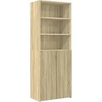 vidaXL Opbergkast 70x42,5x225 cm bewerkt hout sonoma eikenkleurig