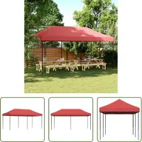 The Living Store De Living Store Partytent, inklapbaar, pop-up model, bordeauxrood, 580x292x315 cm