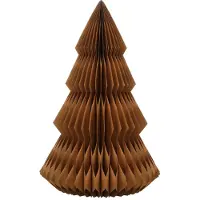 Mica Decorations Papieren Kerstboom - Opvouwbare Kunstkerstboom - H152 x Ø104 cm - Kerst Decoratie - FSC Mix - Bruin