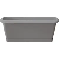 Prosperplast Plantenbak Respana - lichtgrijs - met onderzetter - 39 cm - Plantenbakken