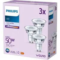 Philips GU10 LED spot | 4000K | 4.6W (50W) | 3 stuks