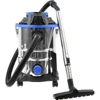 GEKO Industriële stofzuiger - nat en droog - 25L - 1500W - roestvrij staal