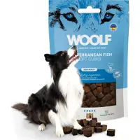 Woolf -soft cubes-hondensnack-trainingsnoep met mediteraanse vis- 100gr-geschikt voor pups