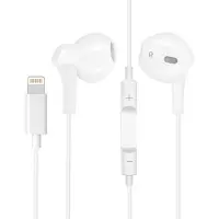 Avizar Bedrade koptelefoon iPhone Lightning Remote Mic Bluetooth-verbinding Wit