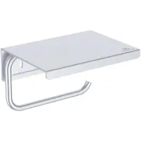 Ideal standard ALU+ - Toiletrolhouder met planchet, zilver BD592SI