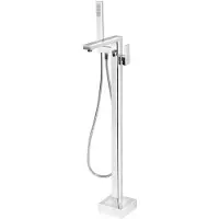 Hak Cubemix - Vrijstaande badkraan, met huis, met accessoires, chroom CM021