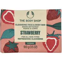 The Body Shop Strawberry Cleansing Face & Body Bar - Tuhé Mýdlo Na Obličej + Tělo