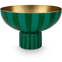 Pip studio Serveerschaal Metal Stripes Green 30 x 20 cm